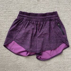 Purple and black Lululemon athletic short